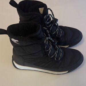 Sorel Black and White Winter Boots
